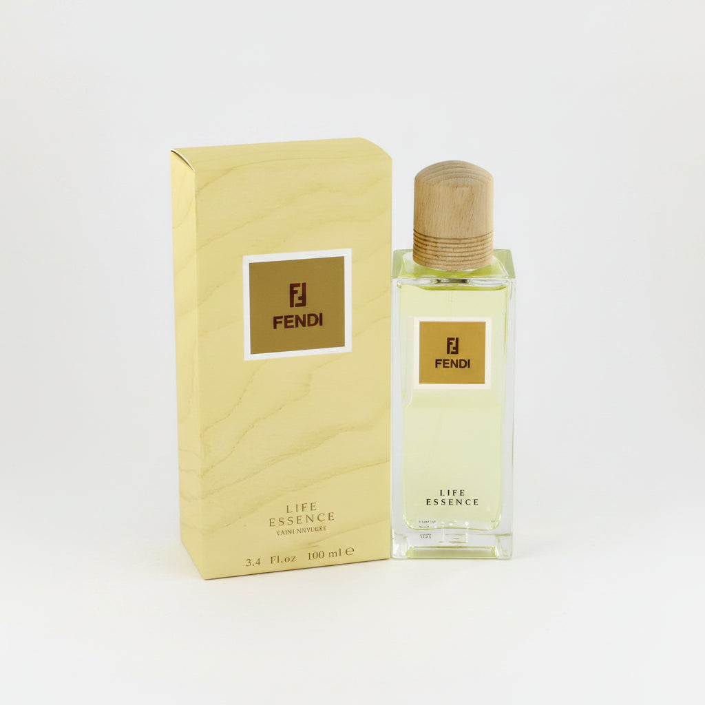 Fendi Life Essence perfume bottle and packaging on a white background